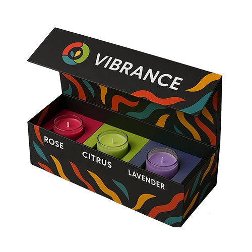 Collapsible book style box with PMS (pantone) color printing and decent matte finish