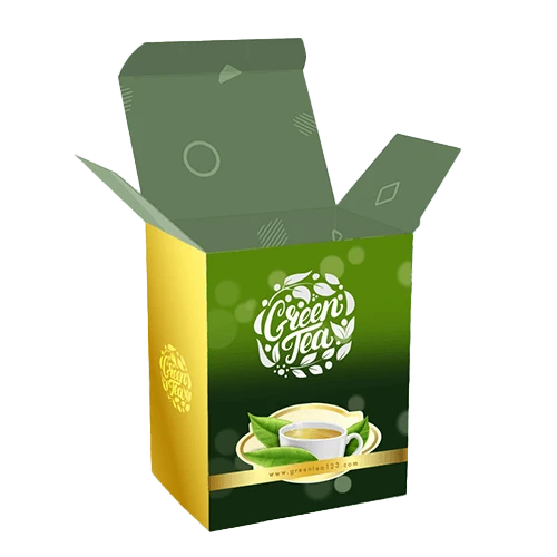 Multi-color box with both side printing and spot UV, featuring auto lock bottom for secure closure and product safety