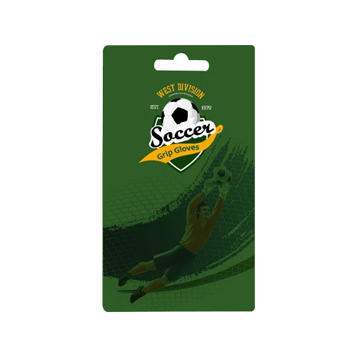 Custom-printed header card with full-color printing and euro hook feature