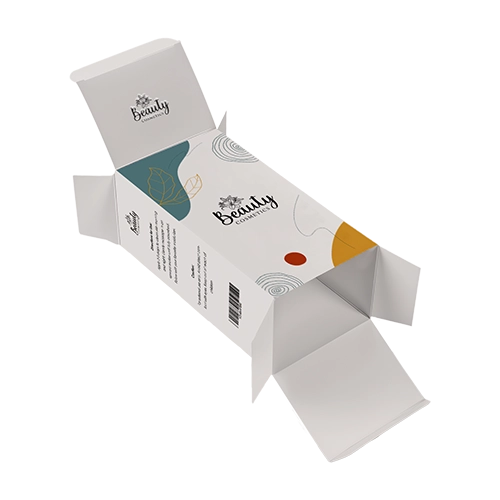 Custom printed tuck box with multi-color printing and reverse tuck flap