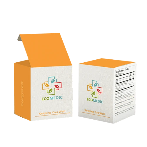 Colorfull printed reverse tuck end box with custom design and printing, widely used for supplements packaging